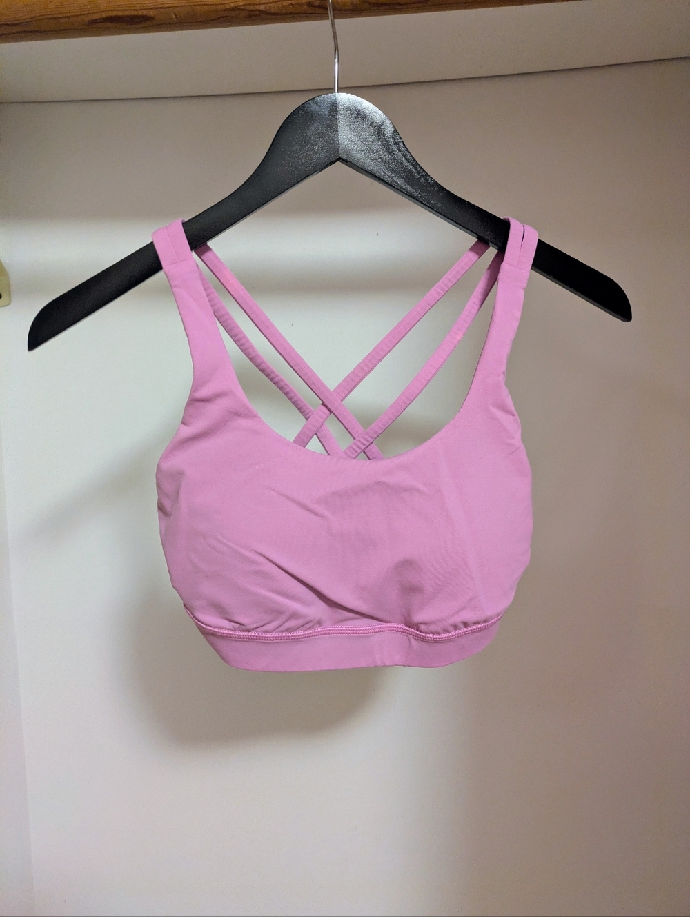 Lululemon Pink Crossback Pullover Wireless Sports Bra for Women